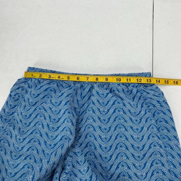 Patagonia Women's S Blue Dotted Wave Print Baggies Shorts Elastic Drawstring - Picture 9 of 12